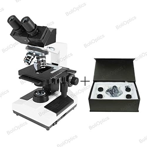 Bolioptika 40x-1600X biološki binokularni mikroskop sa LED faznim kontrastom, Akromatski ciljevi plana, teleskop