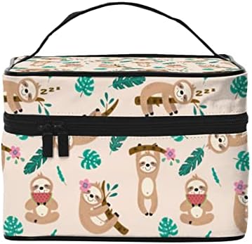 Hizuwky Sloth torba za šminkanje životinjska kozmetička kutija toaletna žuta Prijenosna putovanja za žene