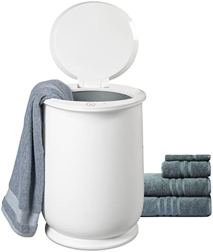 Homewerks ručnik toplije, luksuzni ručnik toplije uklapa se dva velika ručnika za kupatilo za kupaonicu ili spa centar, pokrivač toplijeg, stil kašike, bijeli automatski isključivanje 60-minutnih tajmera