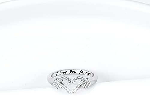 JZWUYAN 925-Sterling-srebro srce Claddagh prstenje za žene-Podesiva Bijela / 18k/Rose pozlaćen Irski Claddagh