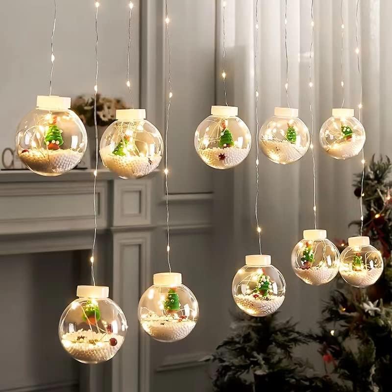 WEYUE Božić dekoracije visi žele Lopta svjetla dekorativna svjetla, Multi boji, 5 mjeseci