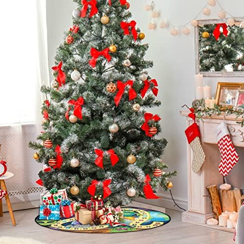 Visesunny božićna matska stabla igra tema Tema stalak za stalku Mat podni zaštitnik apsorbiraj stalke