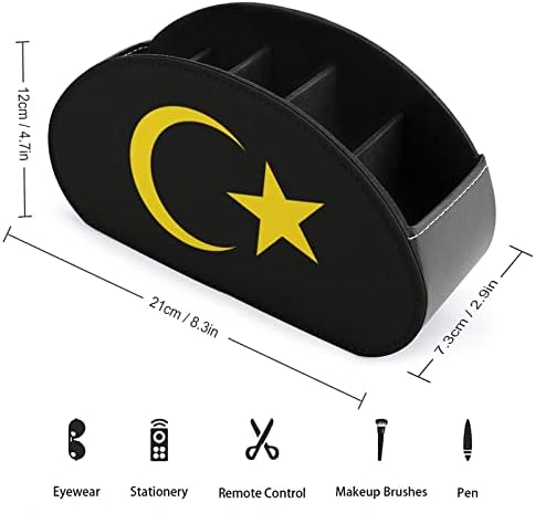 Grb Libije modernog držača daljinskog upravljača sa 5 odjeljaka PU kožna matifunkcionalna kancelarijska organizacija za pohranu stola