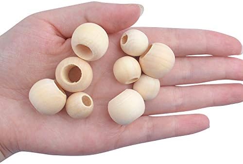Prirodne drvene perle, 100 komada velika rupa prirodno okruglo Drvo labave perle drveni odstojnici perle za izradu nakita uradi sam