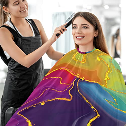 Vissunny Barber Cape Rainbow Sažetak Luksuzni kompozicija Inkscape poliesterska kosa salon za rezanje