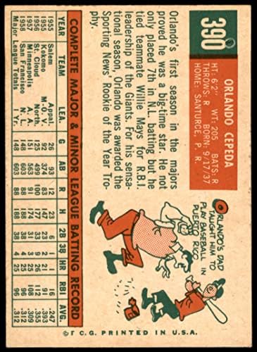 1959 FAPPS 390 Orlando Cepeda San Francisco Giants Ex / MT divovi