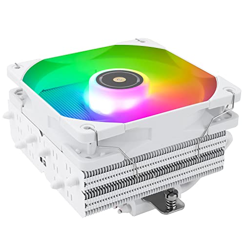 Thermalright SI-100 bijeli ARGB CPU Air Cooler, 6×6mm toplotne cijevi, 120mm PWM tihi fan CPU hladnjak