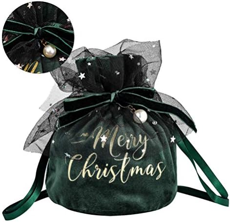 Cabilock 2pcs torba Retro Plish Xmas Torbe za crtanje sa bisernim tretmanim torbom Candy Božić Božić ukras kamine za božićnu zabavu