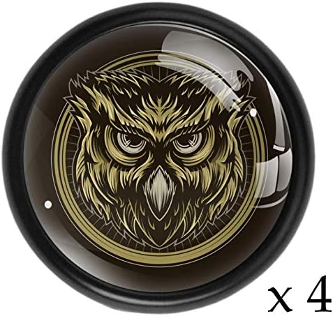 Lagerery ručno rađena dugmad braon Circle Owl Cabinet dugmad višebojni dekorativni gumbi okovi za Kućni dekor Crni metalni gumbi za ladice 4kom 1, 26x1, 18x0, 66in