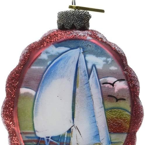 Flower Sailboat Obalni stakleni ukras, Obalni dekor-777371 obalna Umjetnost G. DeBrekht