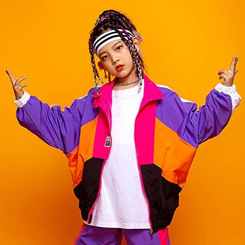 LOLANTA Boys' Djevojke ' blok boje sako pantalone za stazu kompleti Hip Hop ples patchwork Odjeća Unisex