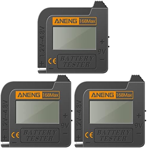 Anoidno 3pcs Indicator alat za monitor baterije Backere Backlight Zeleni mjerenje kvadratni kapacitet
