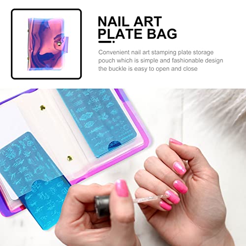 SOLUSTRE manikir Set Nail Art Print Template Holder boja nail Stamping Plate Case štampanje noktiju