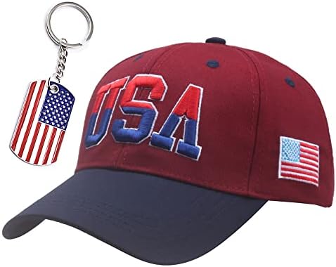 Eikou SAD Baseball Cap Polo Style saželjeni tata Podesiva američka zastava za muškarce i žene (dolaze sa ključem