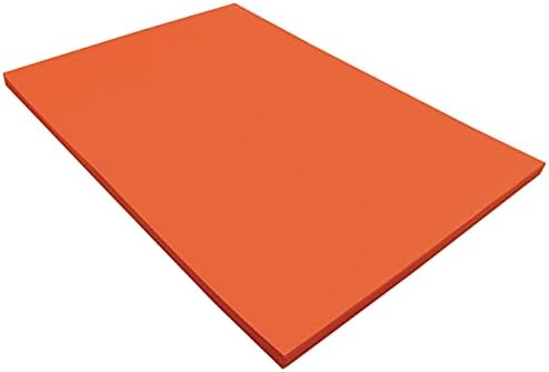 Pacon 103002 Tru-ray Građevinski papir, 76 lbs, 9 x 12, narandžasta, 50 listova / pakovanja
