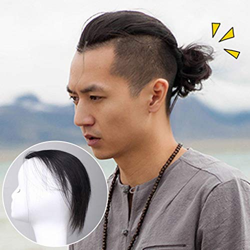 Human Hair Extensions Two Clips in Quiff unazad Hairpieces for Men 12.6