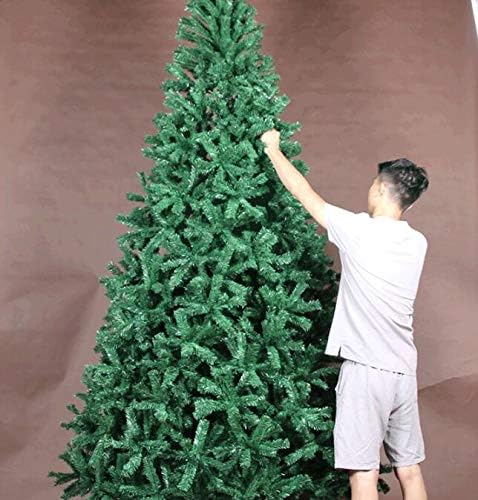 Yayq Veliki ukras LED božićno stablo Metalni štand umjetni Xmas stablo zvijezda ukrasi tradicionalnog unutarnjeg vanjskog zelenog 13ft