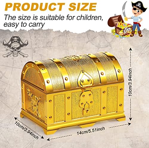 Pirate blago vintage blaga za skladištenje kutija zlato blaga Vintage nagradne kutije Plastična igračka kutija za blaga psovke Igračke djelatnosti Za najamnine za zabavu Favorti