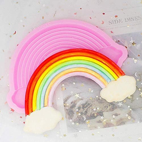 2pcs Rainbow Fondant kalupi Silikonski Rainbow kalup za tortu Cupcake Topper Decorating gum Paste šećerni