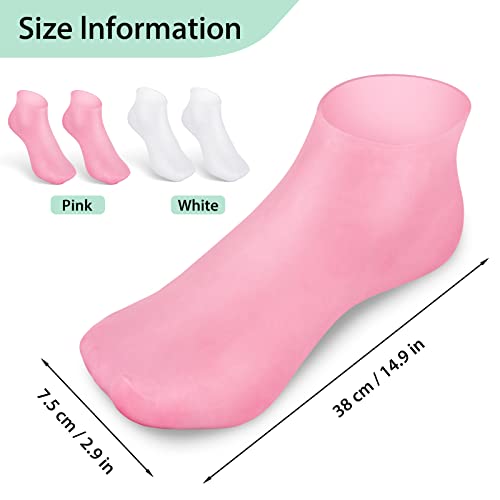 Noverlife 2 para silikonskih hidratantnih čarapa protiv klizanja aloe čarapa za suha ispucala stopala