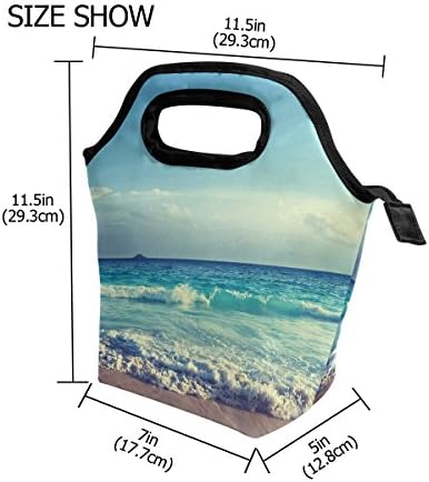 Vipsk torba za ručak za odrasle / muškarce/žene/djecu, kutija za ručak na plaži Blue Sky Waves, vodootporna