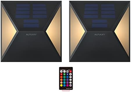 AURAXY Upgrades LED Solarno Ogradno svjetlo, IP68 vodootporno toplo bijelo i sjaj u boji sa Palubnim