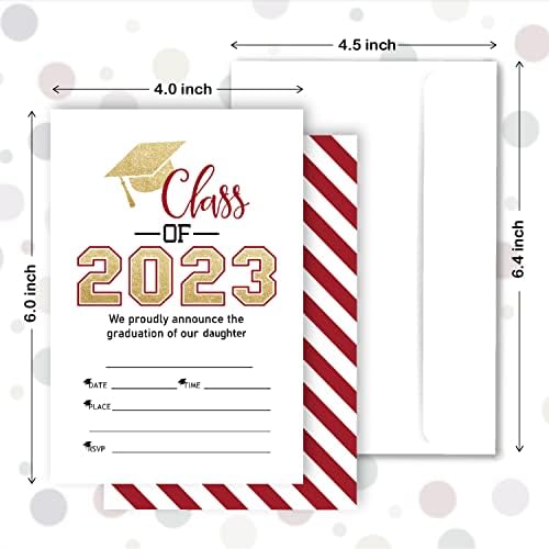 Klasa Huyaw od 2023 Kćerka Diplomirana stranačka kartica 25 Pakovanje 4 X 6 kartice, maturanti