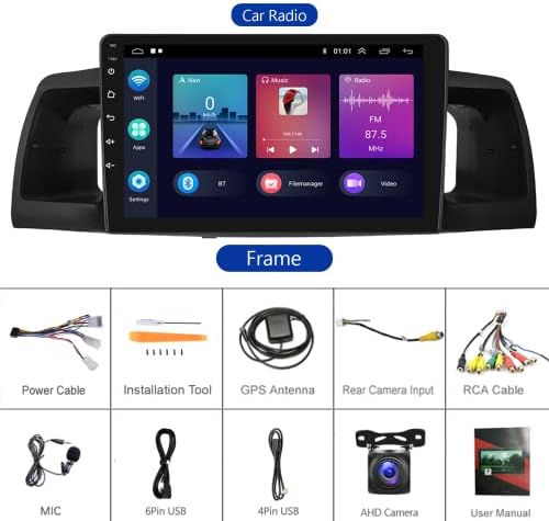 2G 32G Android 11 radiote stereo za Toyota Corolla EX 2007-2012 9-inčni glava zaslon za ekranu s dodirnim