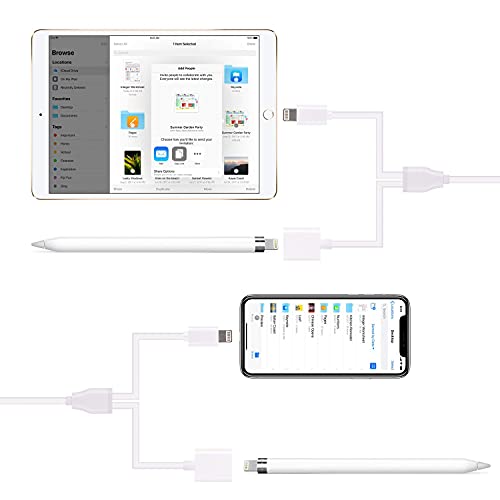 Alfzero punjač za Apple olovka za olovku 2in1 USB punjač podataka za iPhone i iPad Pro dodaci 150cm