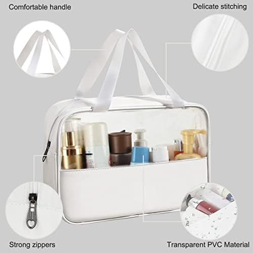 weallbuy 3 kom Clear Cosmetics torba, vodootporna putna patchwork torba za šminkanje, torba za toaletne