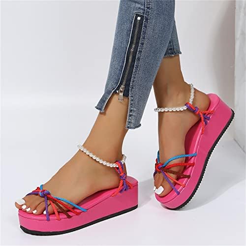 Gufesf Comfy sandale za žene, ženske ležerne sandale za zatvorene nožne sandale Ljeto izdužene cipele