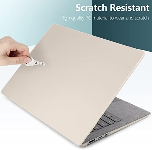 TWOLSKOO slučaj za 13.5 Microsoft Surface Laptop 5/4/3 sa Alcantara palm Rest Model 1950/1958/1867/1769, zaštitne plastike Hard Shell & tastatura Cover & zaštita ekrana & prašine utikači, kamen