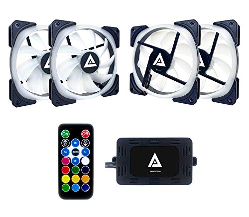 Apevia LP412L-RGB Lunar Pro 120mm Silent Dual-Ring RGB LED ventilator za promjenu boje za igranje