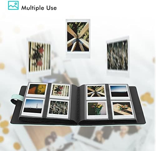 Blummy 256 džepovi Foto album Kompatibilan je s mini 11, Mini 9, Mini 40, Mini vezom, Polaroid Snap, Z2300, Socijalmatične instant kamere, Zip Instant Printer & 2 × 3 inčni album.