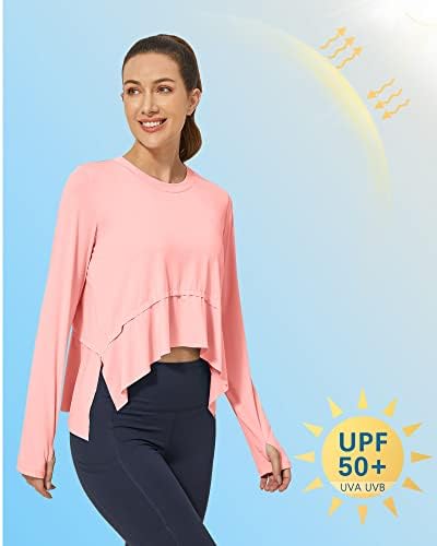 G4Free ženske upf 50+ sunčane majice lagane dugih rukava T-majice UV zaštita Brzi vrhovi suvi