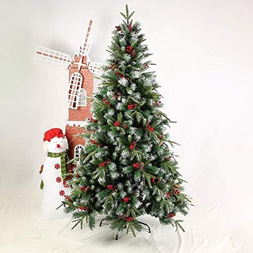 Dulplay na rato snijeg umjetno božićno drvcu s pinecone metalnom postoljem ukrašenim xmas borovom drvećem