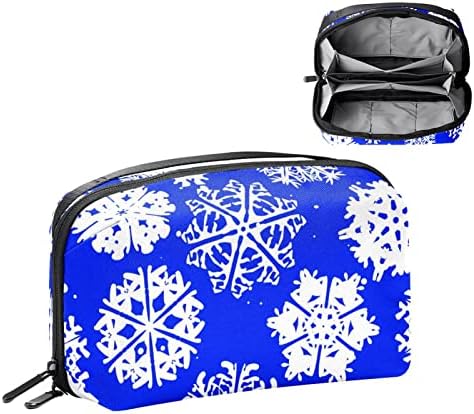 Blue Snowflake Pattern Electronics Organizer, torba za čuvanje kablova vodootporna za putovanja kući, elektronska