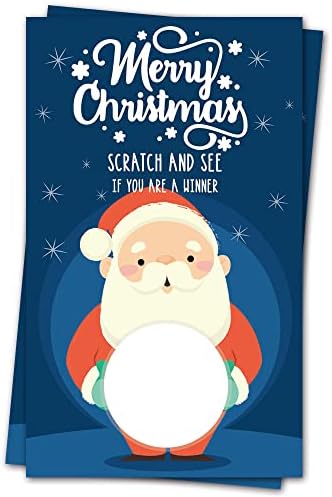 50 Funny Božić Scratch Off kartice za djecu odrasli rad, Holiday Tombola karte poslovne nagrade crteža, Božić