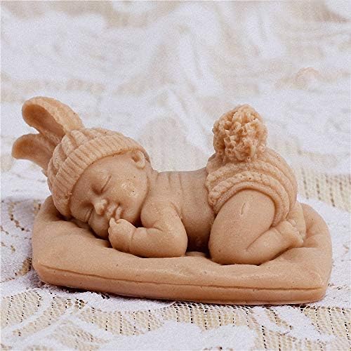 Moldfun 3D spavaća beba sa jastukom sapuni za bebe tuširanje silikonskog kalupa za fondant, torta od toke ukrasi, losion bar, čokolada, vosak Crayon, polimer papir fimo glina
