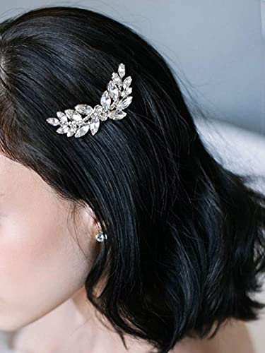 Jakawin Bride vjenčani češalj za kosu kristalni komad kose srebrni rhinestone Headpiece Svadbeni