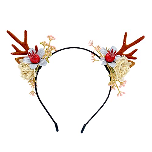 Cvjetni isječci za kosu 1pcs Mori Antlers cvjetni dodaci za kosu božićne glave za glavu Creative Candy Heart Clips za kosu