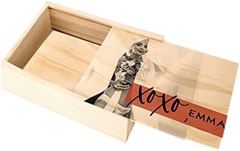 ANDAS Press Personalizirani Boudoir Photo Box Wood Photo Storage Box Xoxo Boudoir Fotografija Prikaz kutije za rođendan godišnjica Vjenčanja Day poklon za muž Dečki zaljubljeni poklon, 4 x6 Fotografije