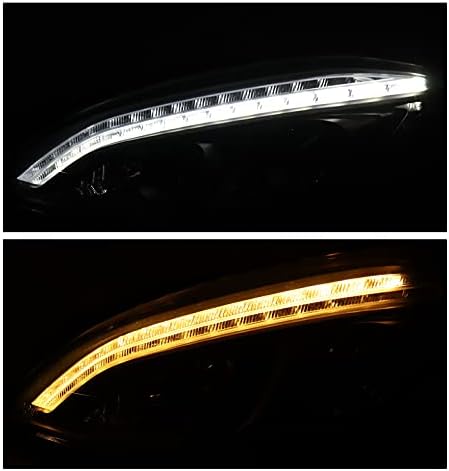 ZMAUTOPARTS LED cijev projektor farovi Crna kompatibilan sa 2007-2009 Mercedes-Benz S-klase W221 [za zalihe