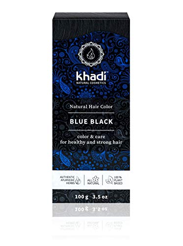 khadi plava crna prirodna boja za kosu na biljnoj bazi za misterioznu duboku crnu do svjetlucavu plavo-crnu,