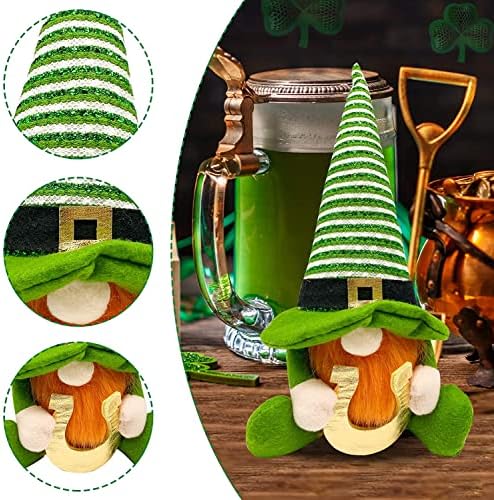 Kopotma St Patricks dan ukrasi Patuljci sa Shamrock ogrlica niz svjetla, St. Patrick Dan Patuljci St Patricks