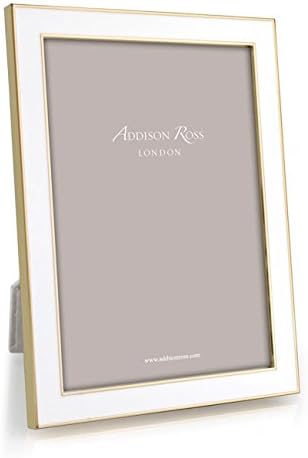Addison Ross bijeli emajl zlatni okvir 4x6