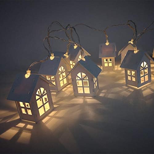 UN-BRAND 1.5 M 10kom LED božićno drvo kuća stil Fairy Light Led žica vjenčanje Natal Garland Nova Godina