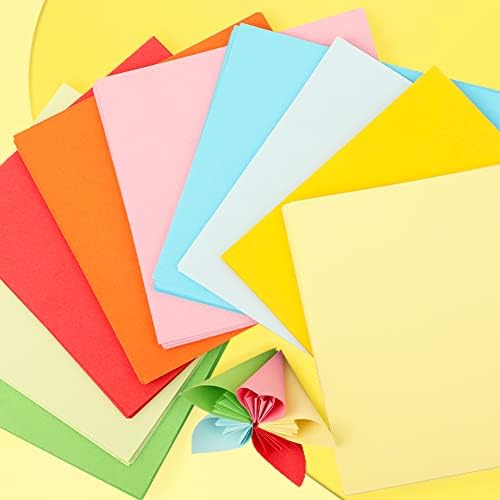 Origami Papir, 500 listova 20 živih boja Dvostrani 6 inčni kvadratni origami papir za umjetnost i zanat.