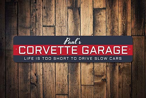 Corvette garažni znak, Prilagođeni znak za tatin Corvette znak, Chevy Garage Decor, Chevy Car Collector