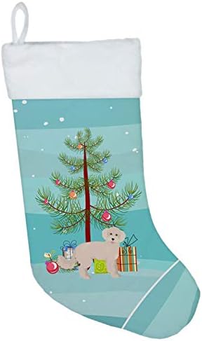 Caroline's bysures CK3854CS Maltipoo Božićno stablo Božićne čarape, kamin Viseći čarape Božićna sezona Party Decor Porodični odmor,
